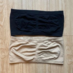 Black and Nude coloured Bandeaus